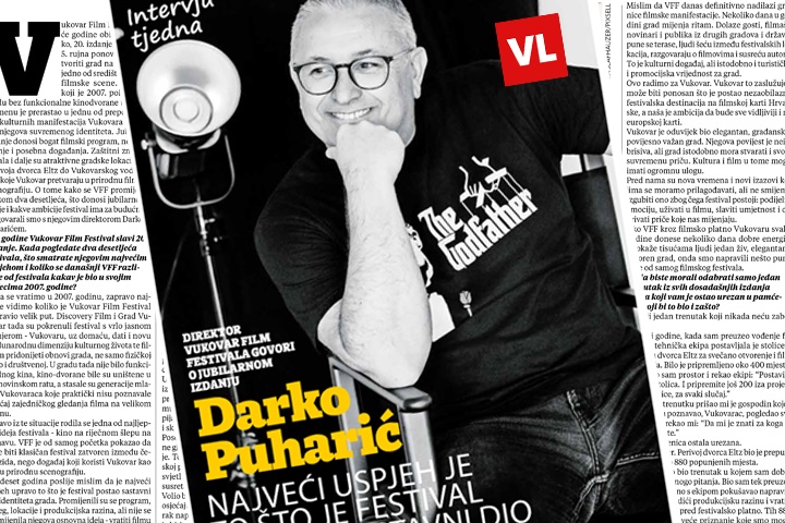 INTERVJU TJEDNA / VEČERNJI LIST - direktor VFF Darko Puharić